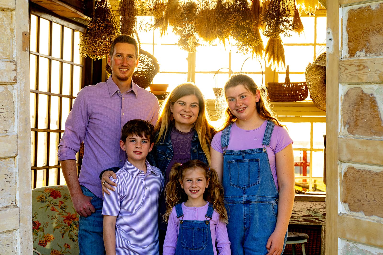 Beth with her family and chicks